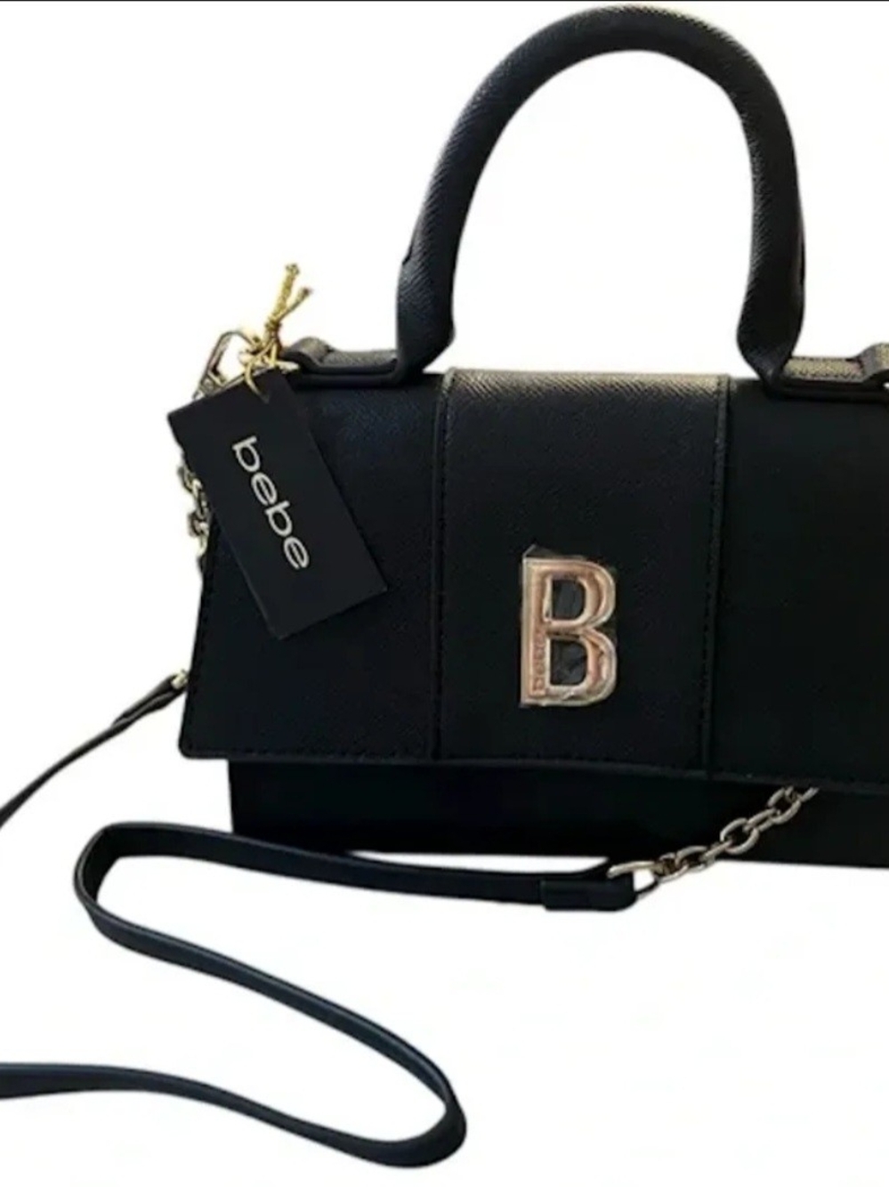 New & Sealed Black bebe Amabella Satchel Crossbody Handbag